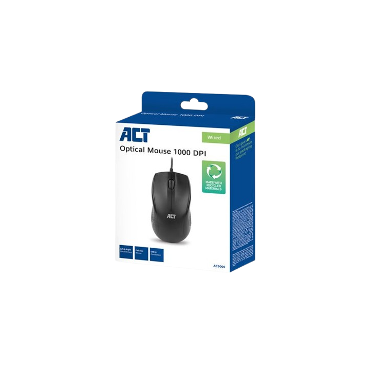Souris Filaire Silencieuse - 1000 DPI - ACT