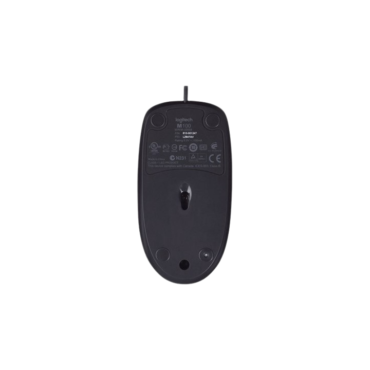 Logitech M100 - Souris Filaire USB - Noire