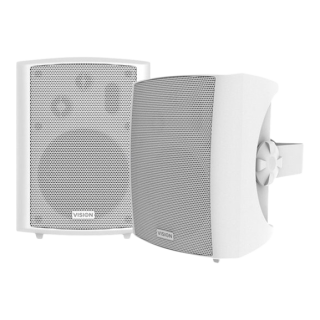 VISION 5.25" Pair White Wall Speakers