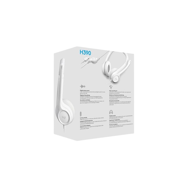 H390 USB Computer Headset OFF-WHITE