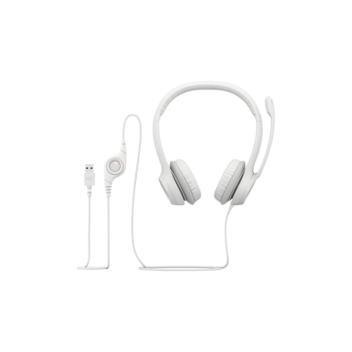 H390 USB Computer Headset OFF-WHITE