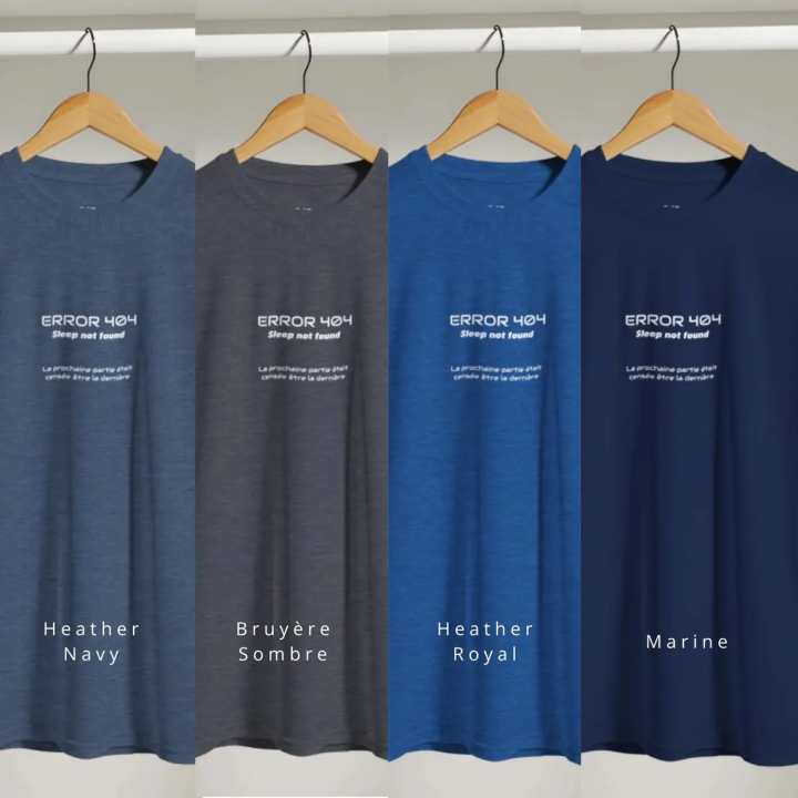 T-Shirt Gaming Insomnie ERROR 404 - La prochaine partie était censée être la dernière