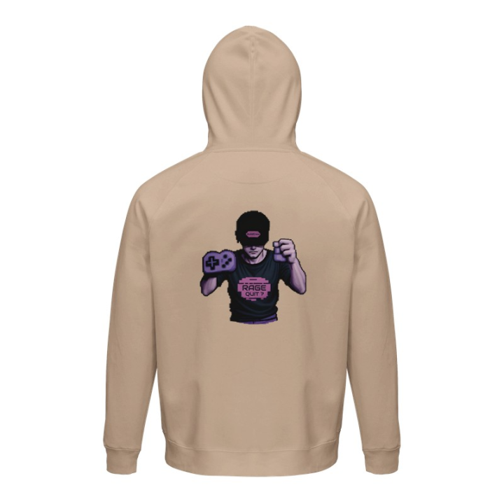 Pull Retro Gaming Arcade Rage Quit à capuche imprimé