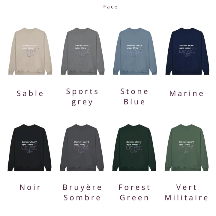 Pull gaming drôle, phrase humour jeu vidéo level up à manches longues