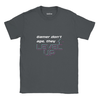 T-shirt gaming drôle imprimé Level UP face avant